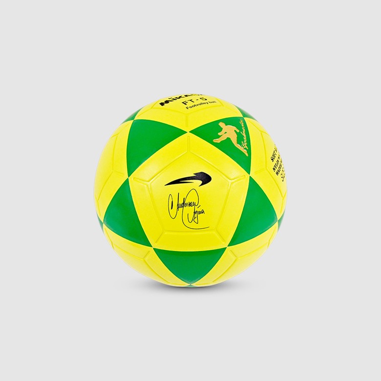 Bola Oficial de Futevôlei Mikasa FT-5 - Edição Anderson Águia Amarelo e Verde